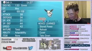 LIVE (ORAS): Shiny Seb Jr (Eevee) after 150 DexNav encounters (This is for you, SherwoodLive!)