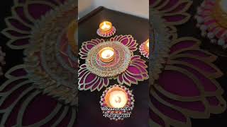 Lotus Tlight Holder ✨️ #torandecoration #lotusrangoli #rangoliart #diygifts #diwalispecial #diy