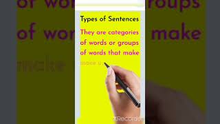 Types of Sentence || Categories of sentences #sentence #shorts