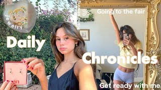 daily chronicles | new jewelry, grwm, going to the fair, trying to sew