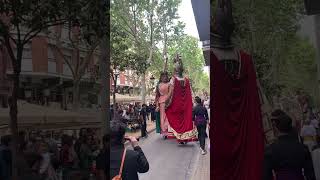 Els Gegants Grecs d'Hospitalet En Roc i l'Eulàlia Ballem a les Festes de Primavera