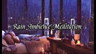 A Cozy Night in Cozy Apartment in New York /Rain on window sounds for sleep, relaxation.#trending