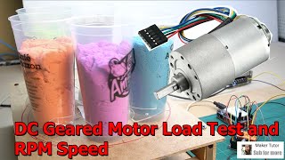 Metal DC Geared Motor  with Encoder - Load Test with RPM