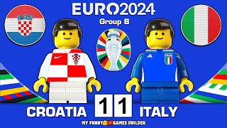 Croatia vs Italy 1-1 - All Goals & Highlights EURO 2024 ( Group B ) Lego Football - Italia Croazia