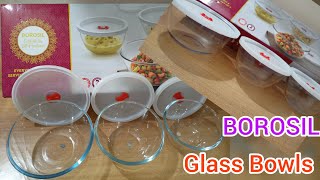 BOROSIL Glass Bowl With Lid Unboxing from Amazon || Unboxing Video