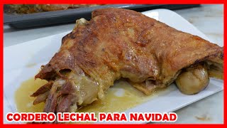 Cordero lechal asado para Navidad