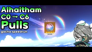 Alhaitham  C6 pulls - gacha speedrun