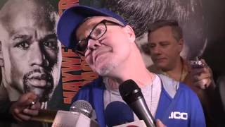 Freddie Roach jokes journo full of s***...