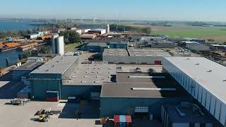 Aerial view of Allseas' yard in Heijningen