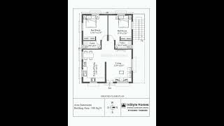 2 bedroom house design / building floor plan / low budget building plan / two bedroom house design