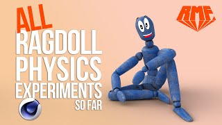 All Ragdoll Physics Experiments so far!! | All of the physics fun in Cinema 4D