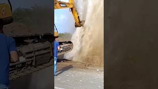 excavator construction fails😱😱 | water power collapse | dangerous fails"! #trending #fails #shorts