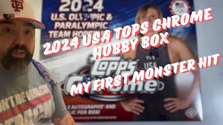 Monster PULL FROM A GOAT 🐐 !!! 2024 TOPPS CHROME USA OLYMPICS HOBBY BOX