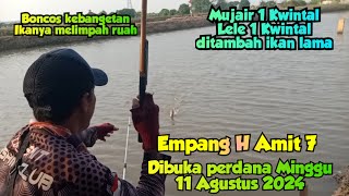 Gacor banget... Tester mancing mujair dan lele Empang H Amit 7 dibuka perdana 11 Agustus 2024