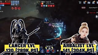 LANCER 130 289K PS VS ARBALIST 141 304K PS | MIR4 GLOBAL #mir4