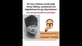 Kurukahveci Mehmet Efendi gazete ilanından