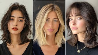 Medium Layered Bob Haircut Layered Bangs Hairstyles Versatile Korean Bob Haircuts