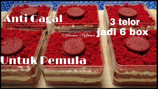 RED VELVET DESSERT BOX ALA BITTERSWEET BY NAJLA | SUPER LEMBUT DAN ENAK | ANTI GAGAL