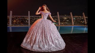 3D Floral Sequin Quinceañera Dress. Ragazza EV20-620