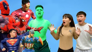 Superheroes Helping People - Fun Hulk