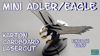 Mini Adler / Mini Eagle - Easy model - Lasercut #papercraft #eagles #adler