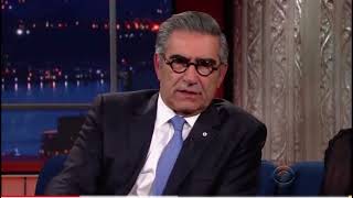 Eugene Levy/Catherine OHara/Roses Bought Schitts Creek for 16 year old son/Late Show/Colbert