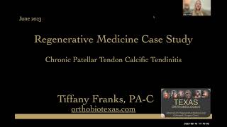 Regenerative Medicine treatments for chronic patellar tendinitis and calcific patellar tendinopathy.