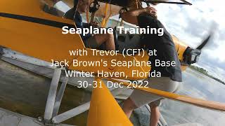 Seaplane training at Jack Brown's Winter Haven Florida. Single Engine Sea rating in a Piper J-3 Cub.