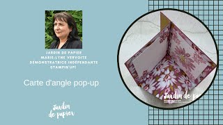 Carte d'angle pop up avec la collection Fraîche marguerite #jardindepapier #stampinup #funfoldcard