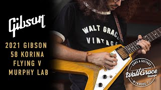 The absolute best from Gibson!: 2021 Gibson Custom Shop 58 Korina Flying V Brazilian Murphy Lab