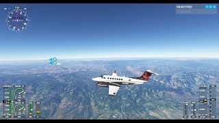 Microsoft Flight Simulator PC 04 Beechcraft Propeller Plane Denver to Colorado Springs CO