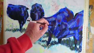 Black Cattle Painting Part 19