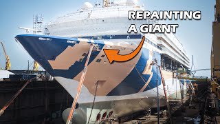 How a 250 METRE Cruise Ship is Overhauled - CINEMATIC TIMELAPSE 4K - Marella Explorer 2