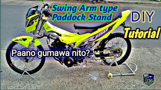 Swing arm type Paddock Stand. How to make?  Diy Tutorial