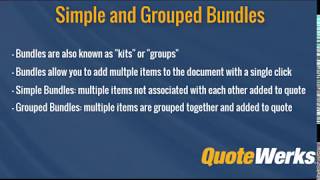 Simple and Grouped Bundles