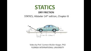 STATICS, Example 8.3 dry friction