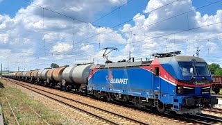 Влак на Bulmarket Rail Cargo с локомотив 80 028 потегля от Карнобат, за Бургас