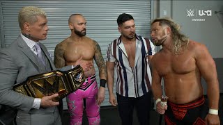 Cody Rhodes meets Shawn Spear, Ethan Page & Lexis King backstage WWE NXT Jun 11 2024