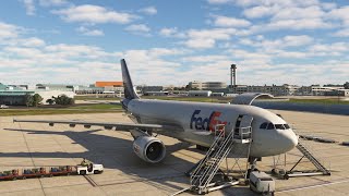 Airbus A300F, FedEx, arrival in New Orleans, Louisiana