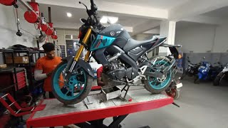 Yamaha MT 15 rider MT15 service#agra #rider #vlog #jammuvikings #