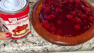 (PART 4.) 🥧 🍰 NEW YORK CHEESECAKE With 5 EGGS 🥚 THIS TIME ⏲️ 😋 PUTTING THE 🍒 CHERRY PIE FILLING 👍 😃