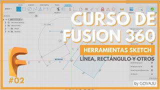 CURSO FUSION 360 - ¿CÓMO DIBUJAR UN SKETCH? ✍  Parte 1 - Línea y rectángulo #2