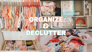 ORGANIZE & DECLUTTER WITH ME | KIDS CLOSET & BABY NURSERY