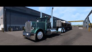 american truck simulator|hauling oil pipes |in the 625 hp freightliner