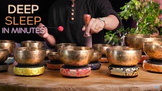 Fall Asleep Instantly | 1 Hour Soothing Tibetan Singing Bowls | For Deep Sleep, Meditation & Healing