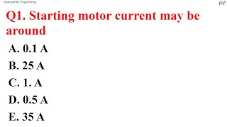 "Automobile Engineering" Quiz