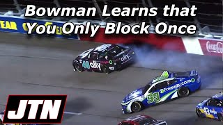 Alex Bowman Learns You Only Block Daniel Suarez Once