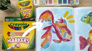 Making art using ONLY CRAYOLA art supplies ✏️