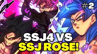 SSJ QUATRO vs SSJ ROSÊ! A BATALHA CONTINUA! Goku Black vs Goku GT (Dragon Ball VS Dream Match)