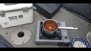 Deer Chili on the water cat fishing.